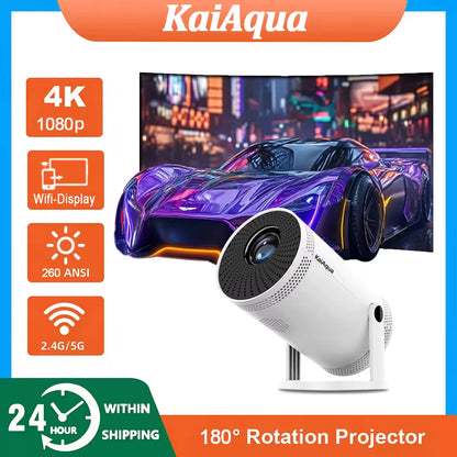 New Projector 4K Full HD Android 11 Wifi6 290ANSI Allwinner BT5.0 1280*720P Portable Projector Home Cinema Outdoor Projetor