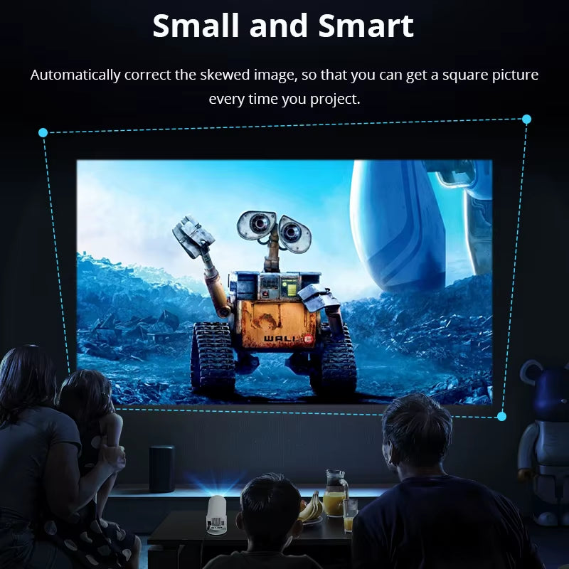 New Projector 4K Full HD Android 11 Wifi6 290ANSI Allwinner BT5.0 1280*720P Portable Projector Home Cinema Outdoor Projetor